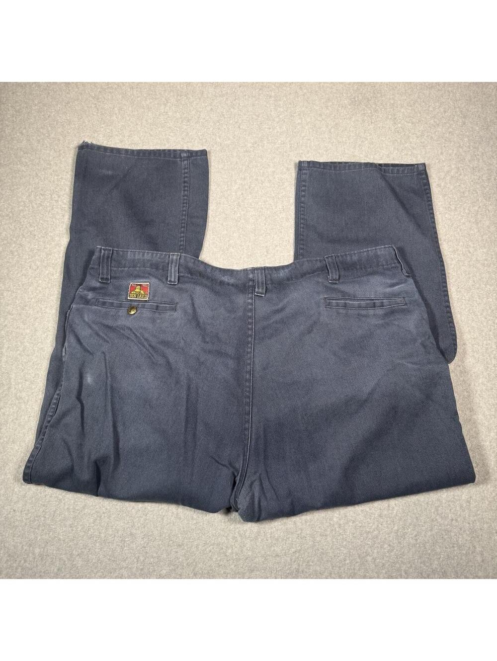 Dark blue Ben Davis canvas carpenter pants wide leg relaxed fit